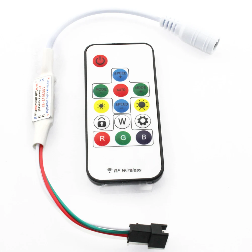 WS2812B/WS2811 переключатель Pixel Мини электрическая Светодиодная лента 14 клавиш DC 5 ~ 24 В