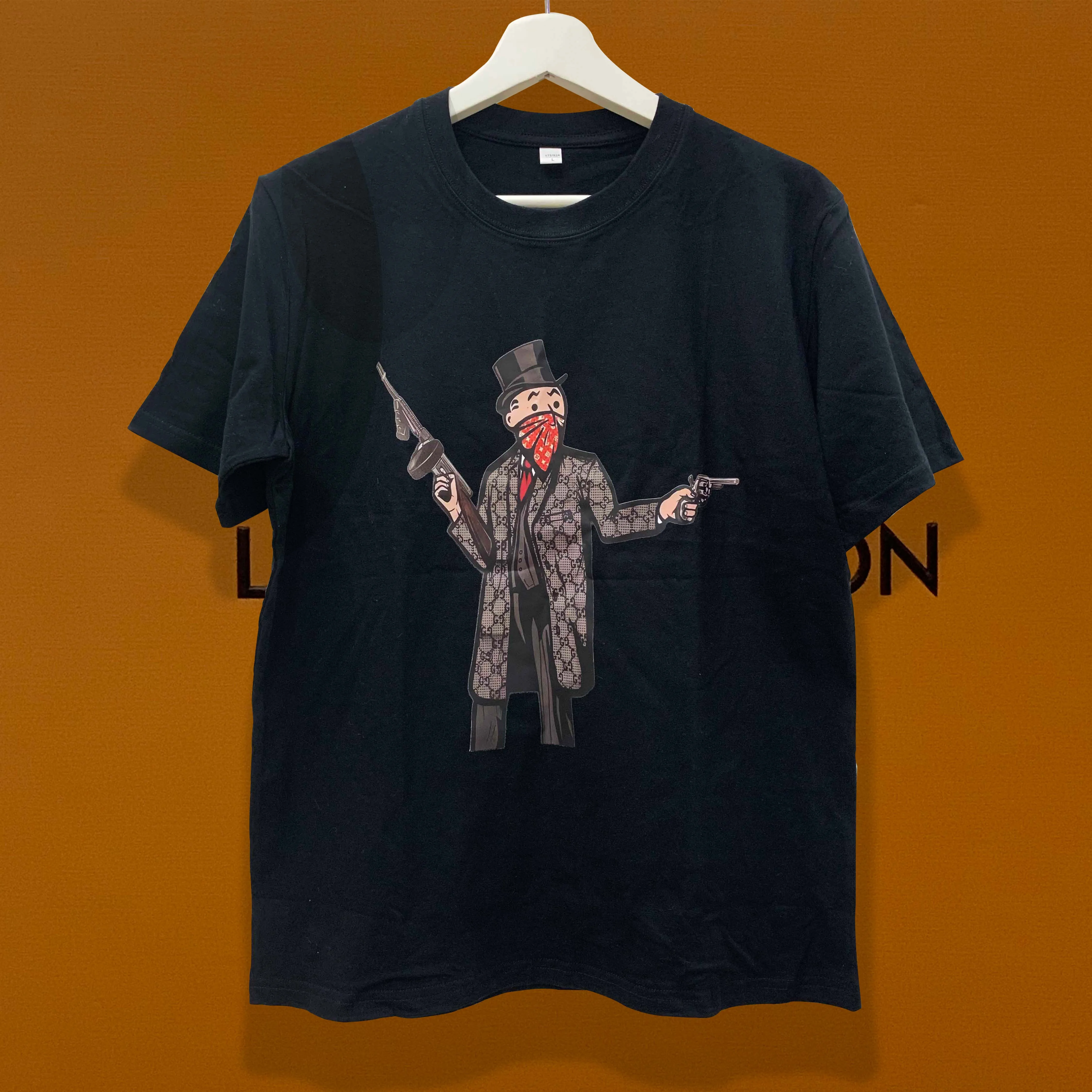 

Holifend 100% Pure Cotton T Shirt Monopoly Christmas Lord Money Hot Girl Short Sleeve Clothes For Men Women Top Tees Male