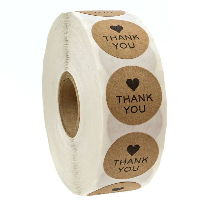 

500 шт., наклейки для скрапбукинга «Thank You»