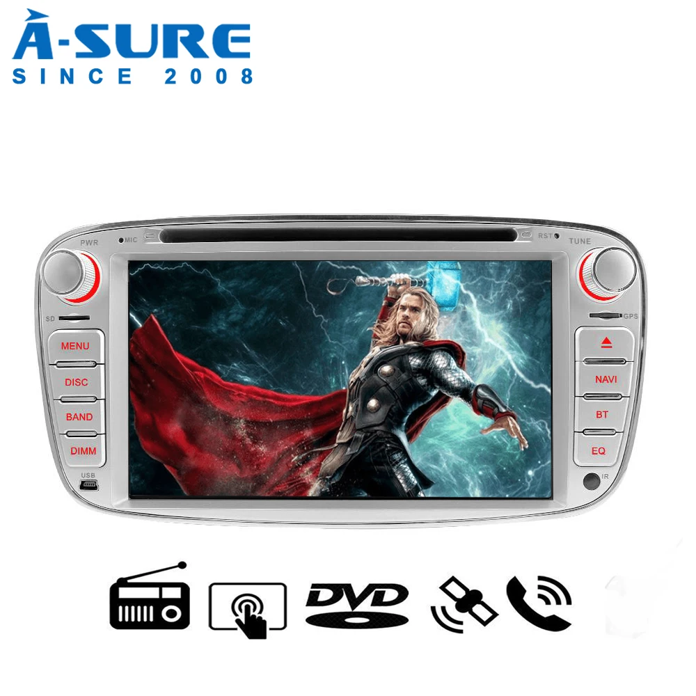 Автомагнитола a sure 2 Din gps навигация для Ford Focus Galaxy S Max C Mondeo Kuga RDS SWC Bluetooth CD DVD