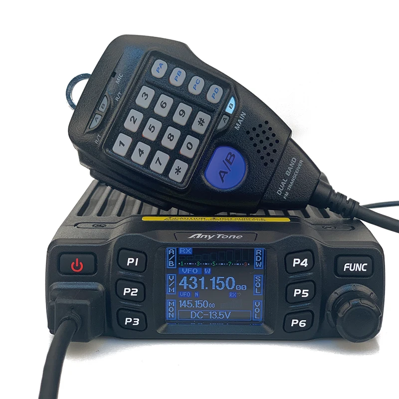 Двухдиапазонное мобильное радио Anytone ham мобильный радиоприемник VHF 136 174 МГц UHF 400 490