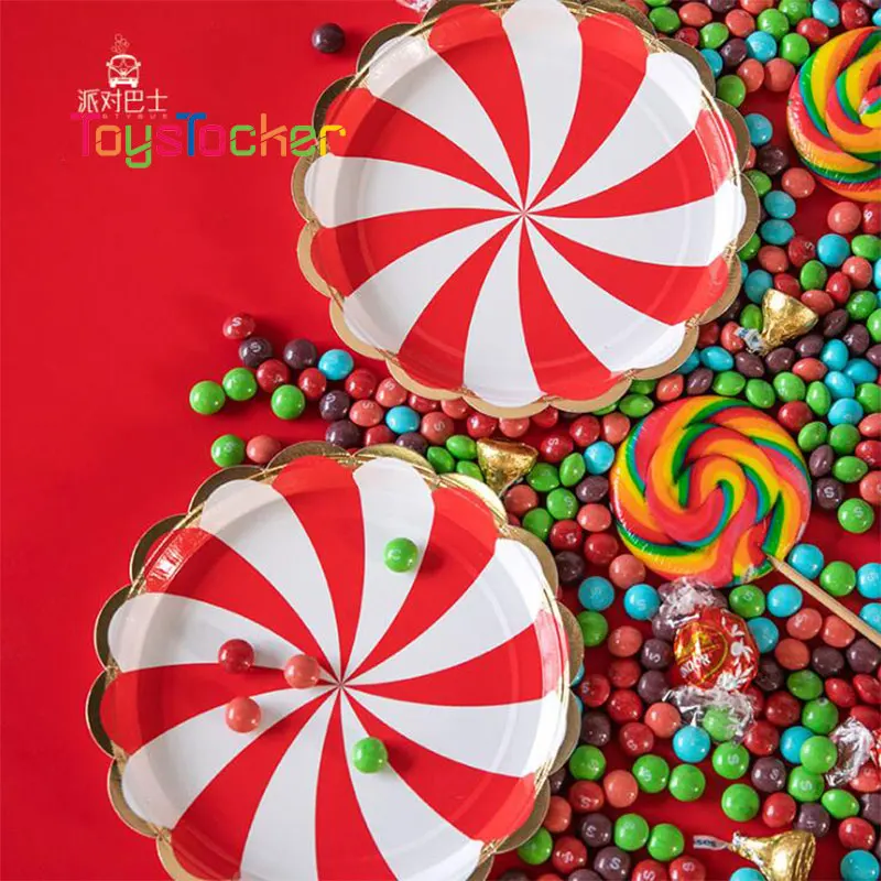 Новинка 10 шт. вращать Конфеты Тематические бумажные стаканчики тарелки для детей