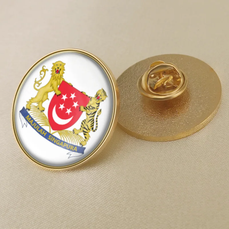 Герб Сингапур Сингапура карта Национальный флаг Эмблема с национальным