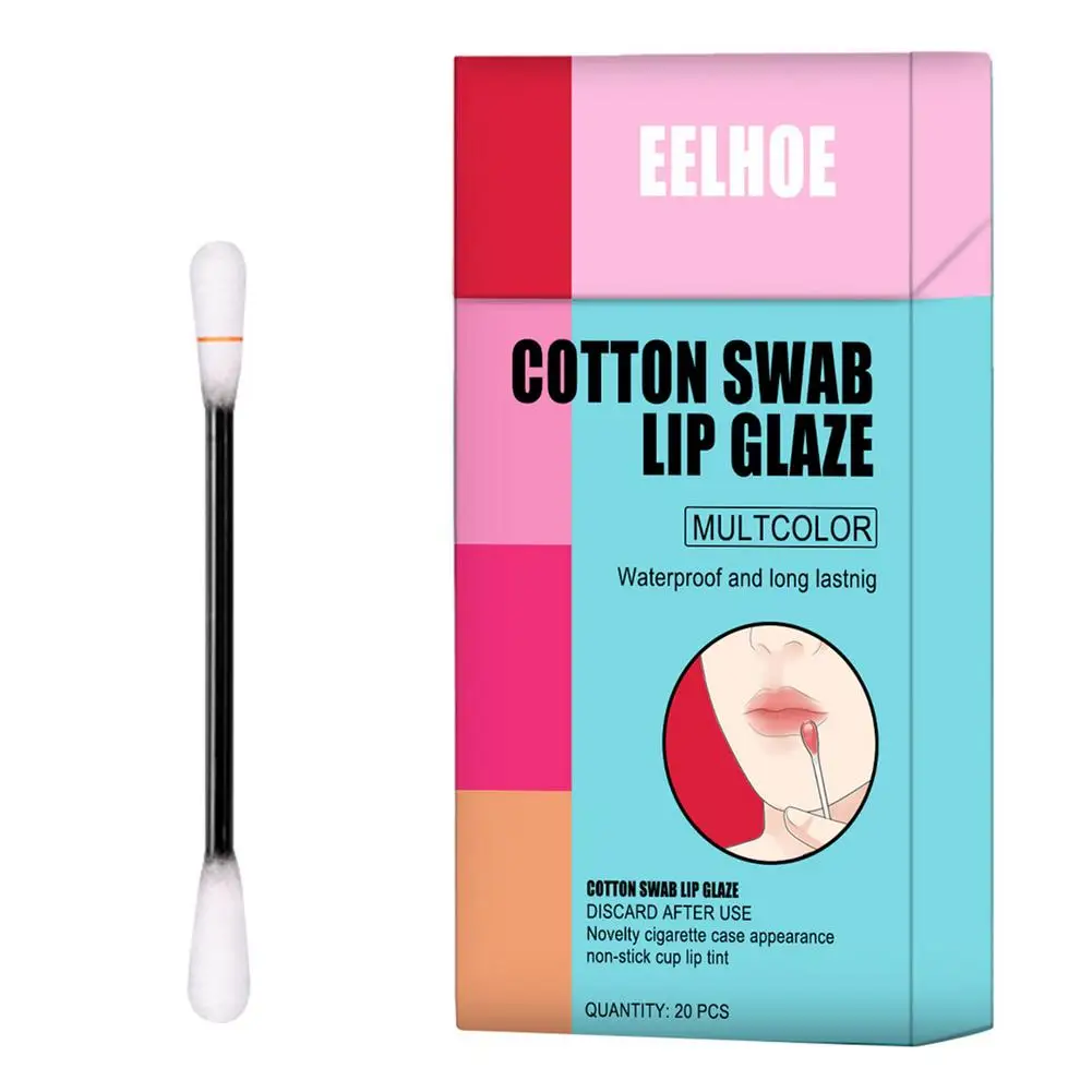 

Cotton Swab Lipstick Long Lasting No Fade Lip Glaze For Women 3 Colors