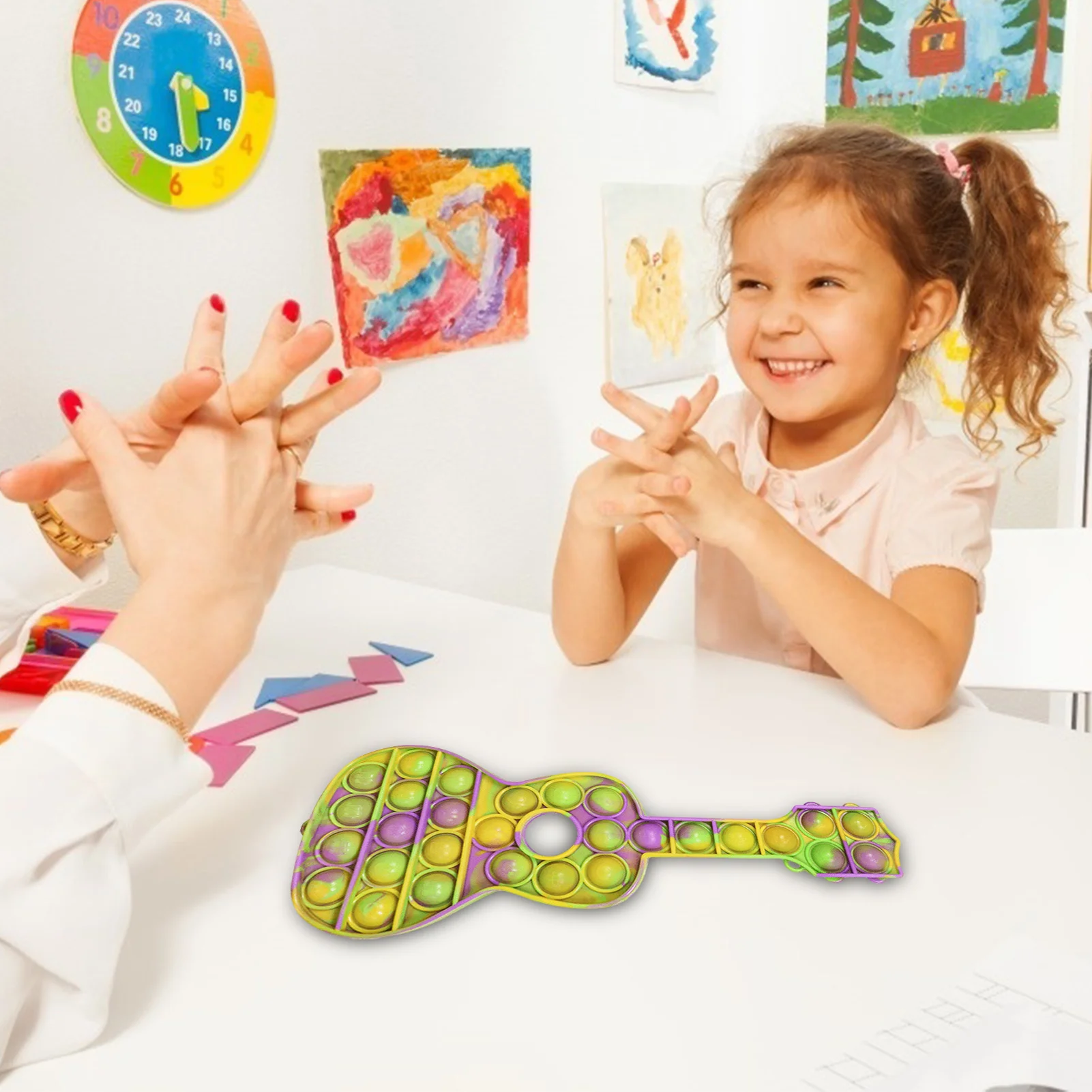 

Funny Popit Fidget Toy Autism Special Needs Antistress Toys For Adult Children Guitar Styling Push Bubble Fidget friendly