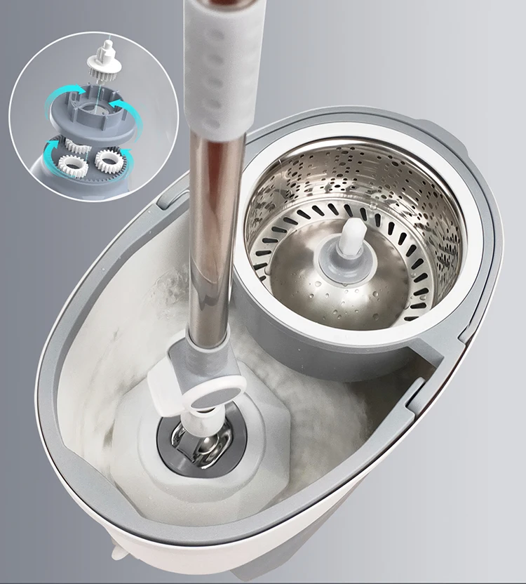 

Jie Shibao mop pole rotating universal hand-free washing household lazy mop water mop mop mop artifact mop bucket