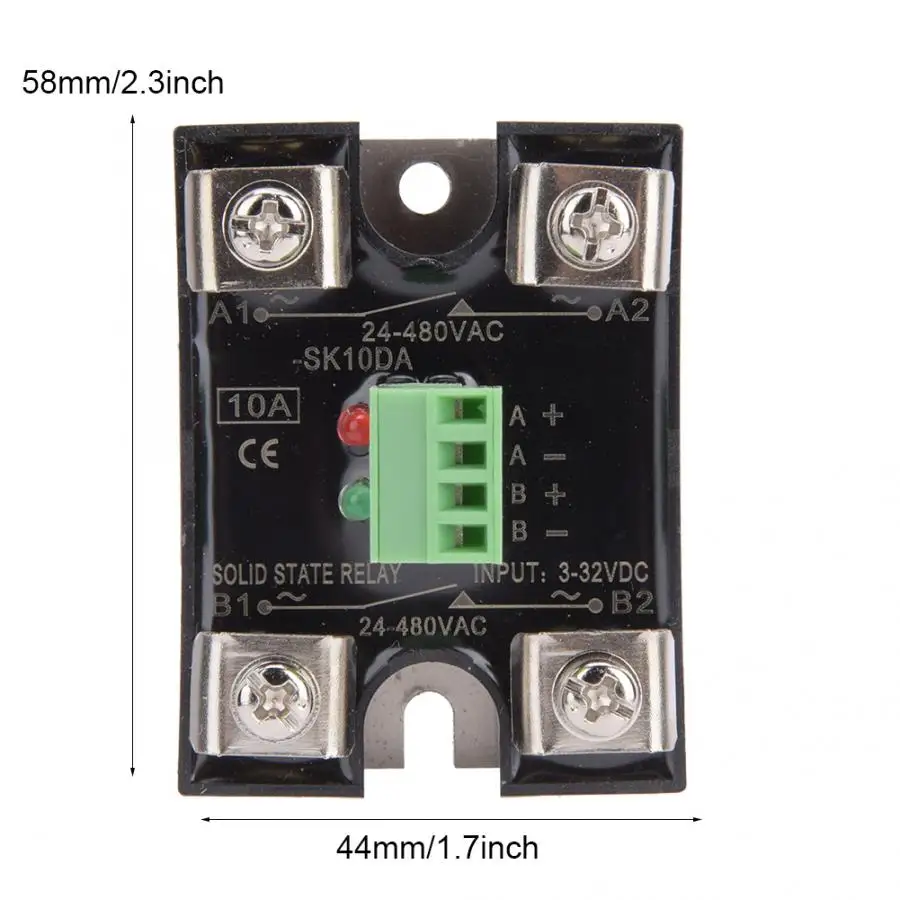 SSR 24 480VAC 10A / 25A 40A твердотельные реле двухканальный постоянный контроль AC