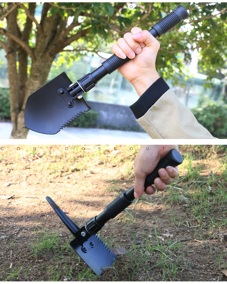 

Outdoor Multi-Functional Shovel Manganese Steel Military Outdoor Tibetan Shovel Folding Spade Car Fishing Shovel
