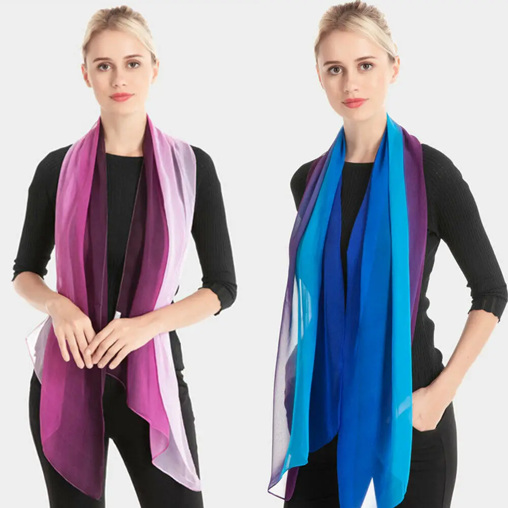 Модный женский дышащий Длинный мягкий шарф шифоновая шаль женские шарфы 160 см| |