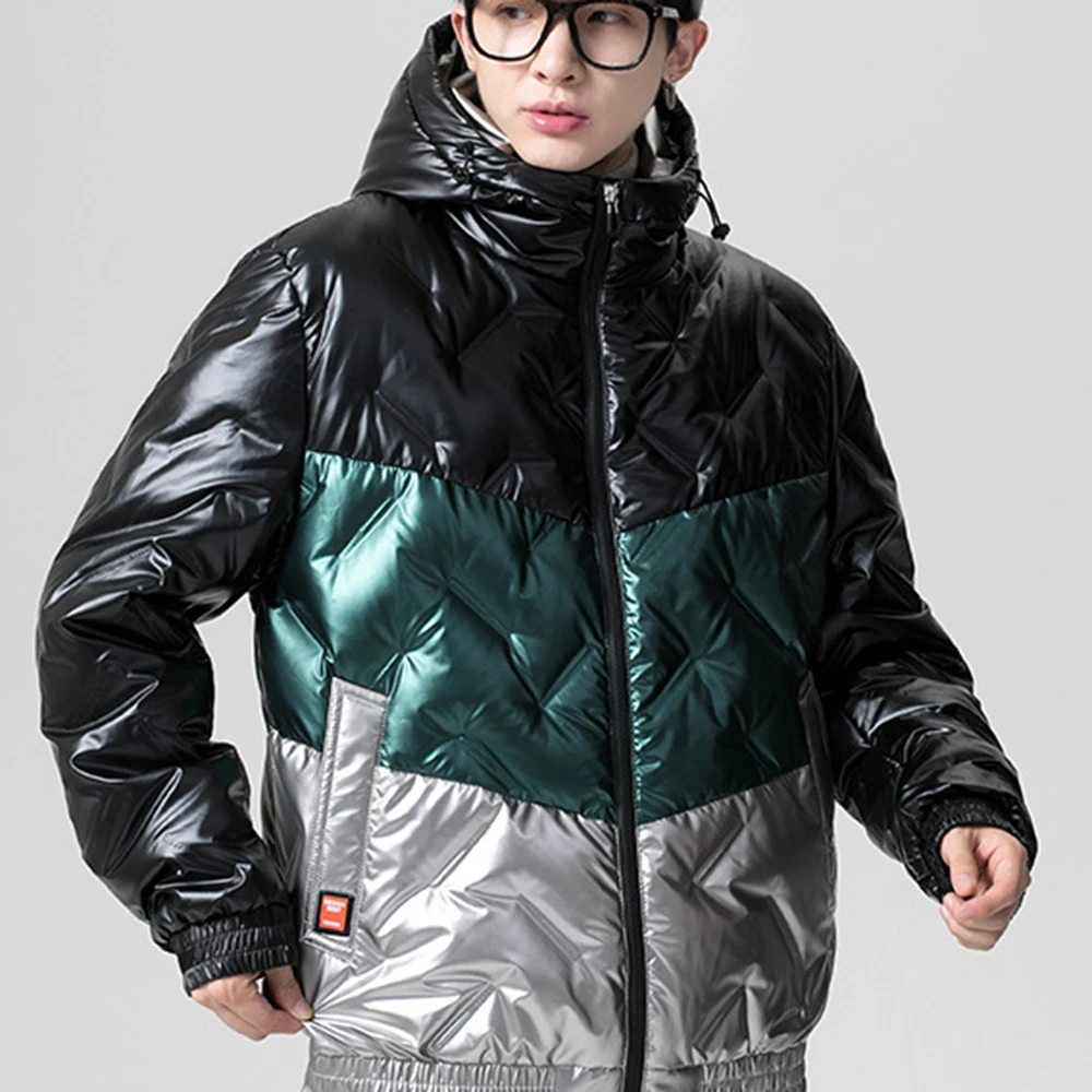 Covrlge Man Duck Down Jacket Light Thick Jackets Men Hooded 90 Fleece Jacket Ins Tooling Trend Big Pocket Down Jacket Men MWY037