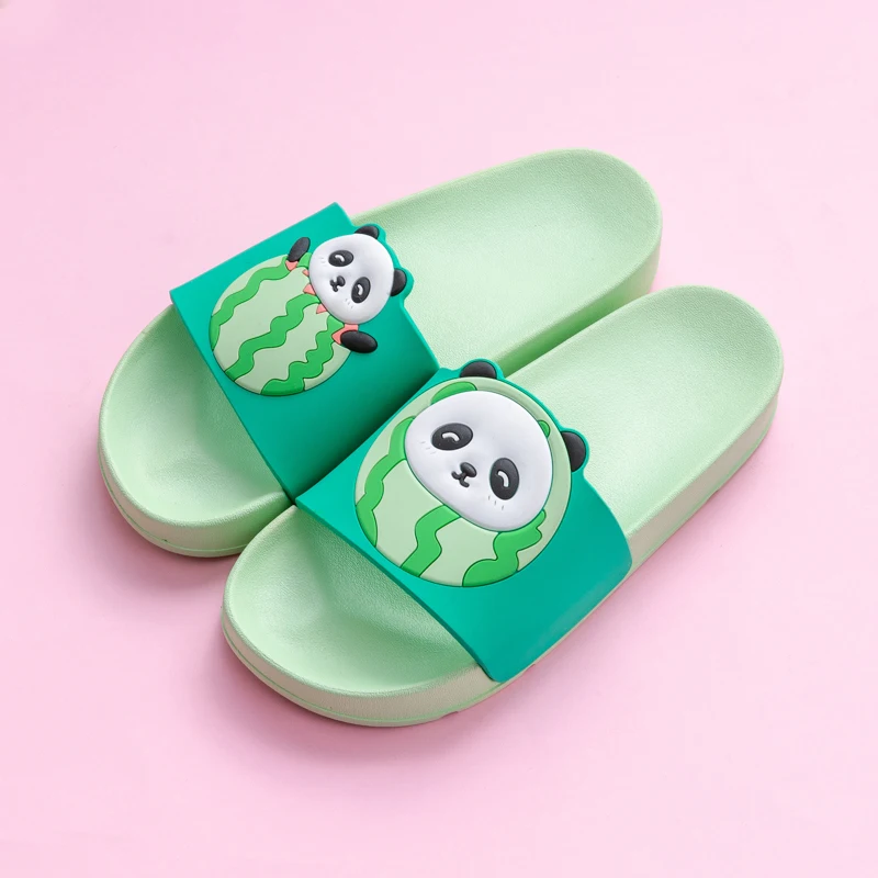 Летние женские шлепанцы с мультяшным медведем и кроликом Милые Пляжные пандой