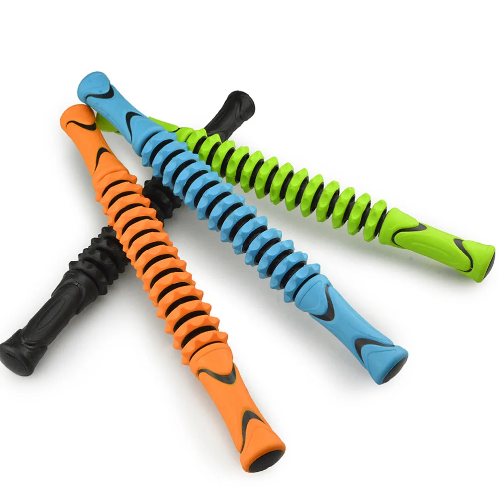 

1PC Muscle Relaxing Roller Rolling Stick Gear Massaging Rod Yoga Accessory for Home Shop Random Color