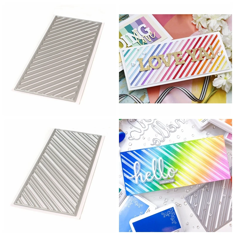 

fancy Diagonal Stripes Cutting Dies Metal Stencils for DIY Scrapbooking Photo Album Paper Cards Craft Decor New 2020 Die