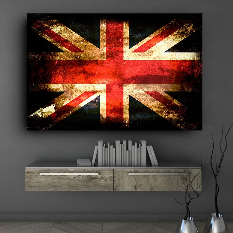 Vintage Flag Canvas Painting Abstract National Posters and Prints Retro Pictures for Living Room decor Study Decor Art | Дом и сад