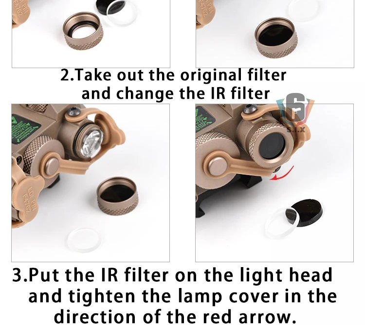 2 шт./компл. тактический ИК-инфракрасный фильтр для DBAL D2 Лазерный фонарь DBA A2 ИК