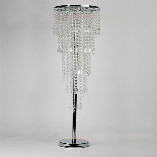 

2022 Новый 100 см высокий стол центральный элемент Цветочная стойка 3 уровня Хрустальная люстра с бусинами нитки