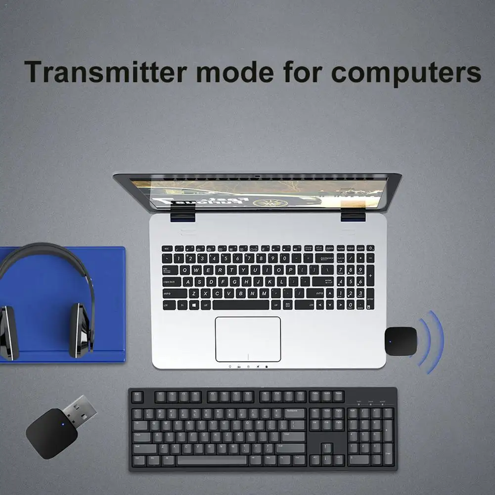 Беспроводной аудио адаптер USB Bluetooth приемник передатчик 2 в 1 AUX 5 0