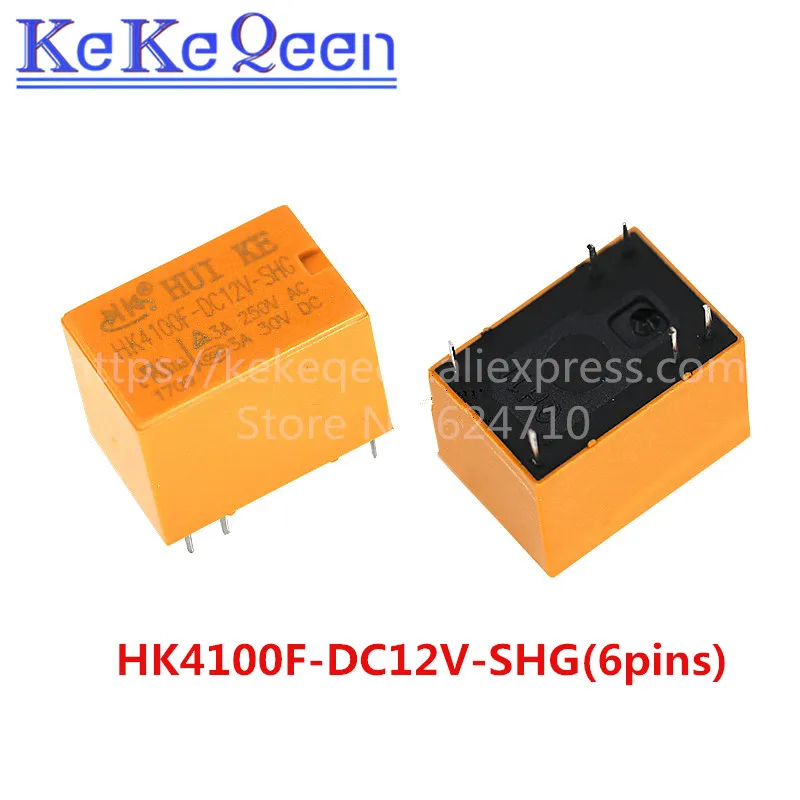 6 контактное реле с низким сигналом HK4100F DC3V В постоянного тока 5 в 9 12 24 А