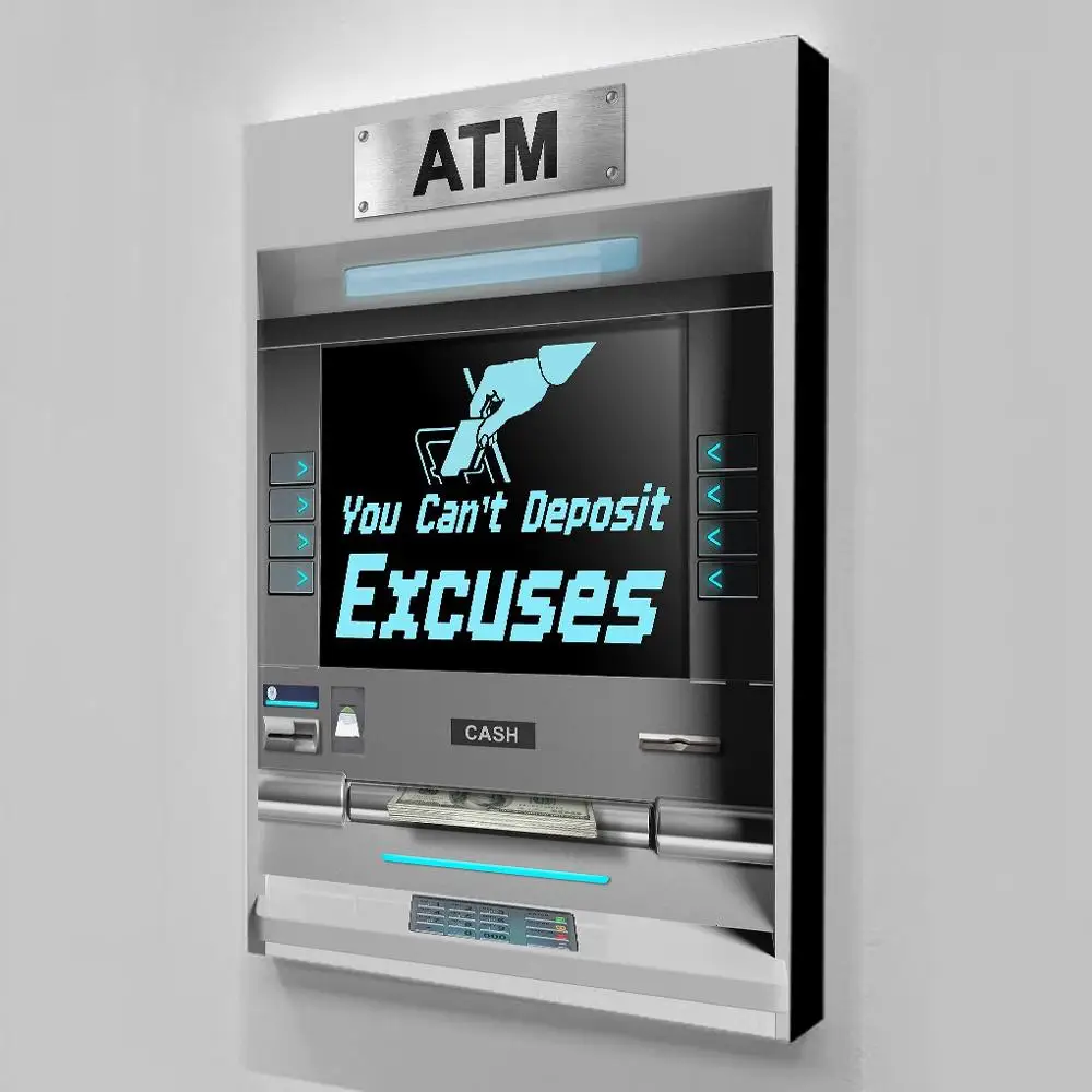 Банкомат наличные холст HD поп художественные плакаты и принты водонепроницаемые