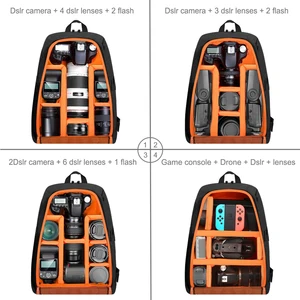 outdoor portable waterproof scratch proof dual shoulders backpack camera bag digital dslr photo video bag laptop backpack free global shipping