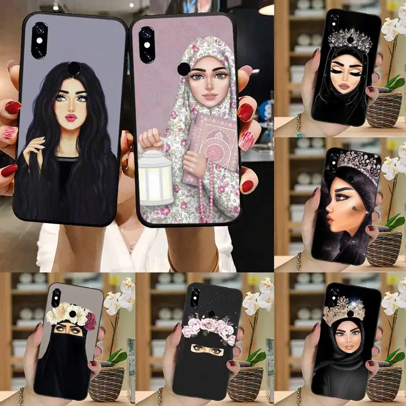 

Muslim Islamic Arabic Hijab Face Gril Phone Case For Xiaomi Mi Redmi Note 7 8 9 pro 8T 9T 9S 9A 10 Lite pro
