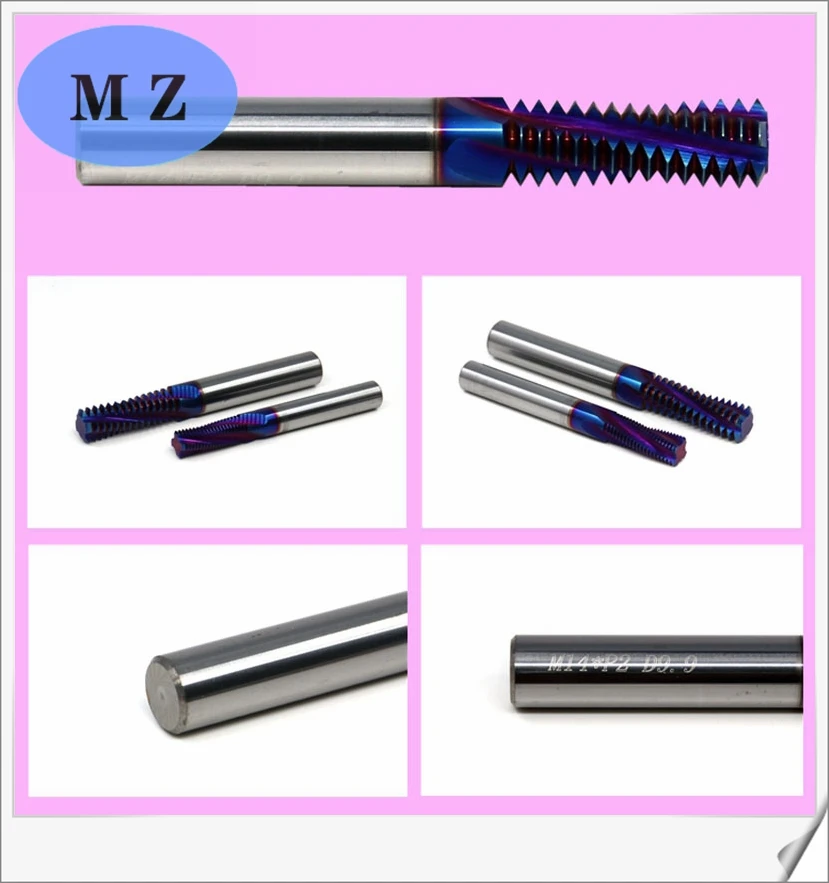 

M16*1 M16*1.5 M16*2 HRC65 metric carbide thread endmill router bit for CNC machining center 12 mm