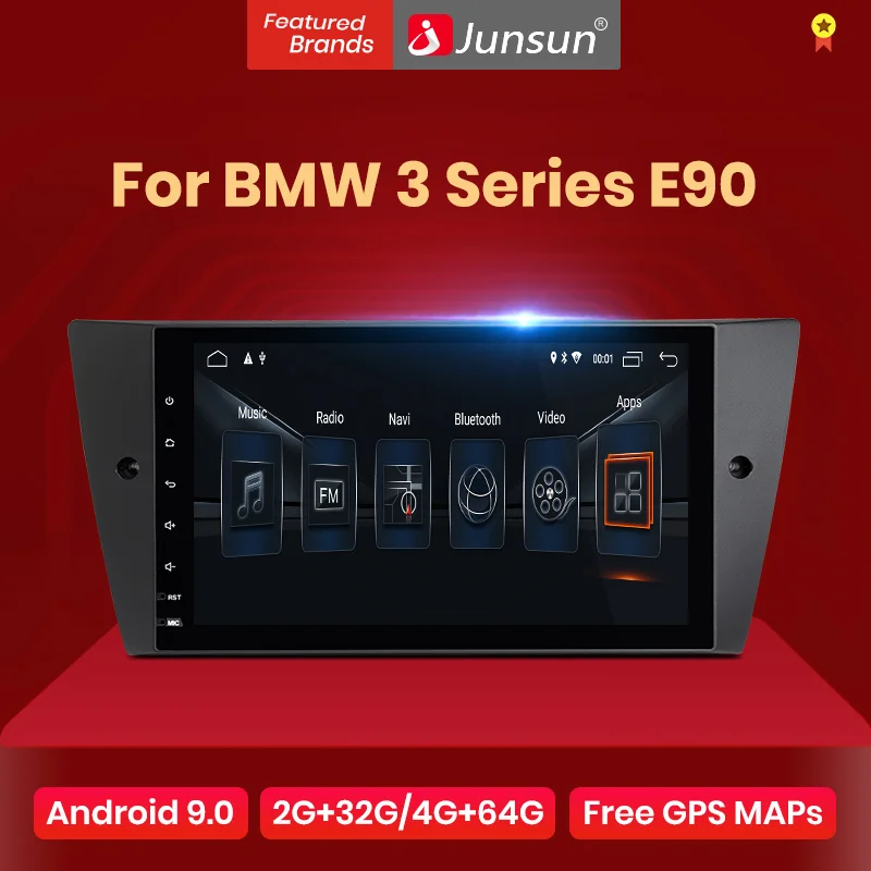 Junsun 2G + 32G Android 9 0 carplay 1 din автомобильный Радио стерео Мультимедиа Видео плеер для BMW