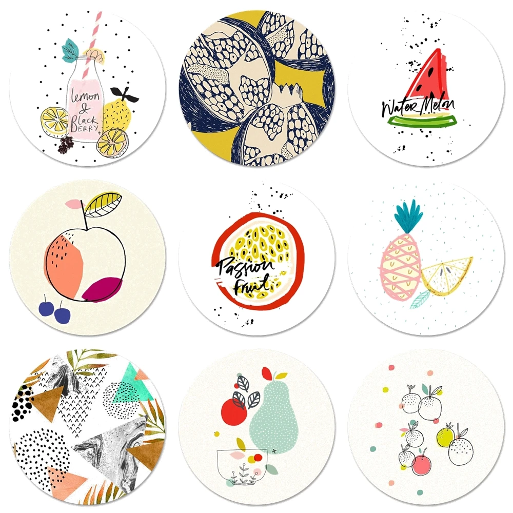 58 мм Ретро Художественная линия фруктов Pattrn кухонный домашний декор холодильник магнитные наклейки Открыватель для пива, колы