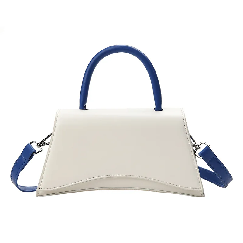 

Ansloth Fashion Panelled Ladies Handbags Small Flap Bag PU Leather Crossbody Bags 2021 High Quality Female Shoulder Bag HPS1182