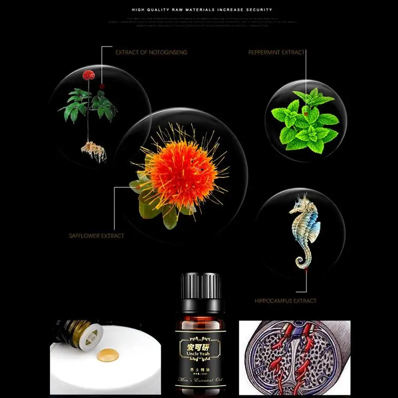 Мужские масла для увеличения размера Пениса растительный экстракт массажное