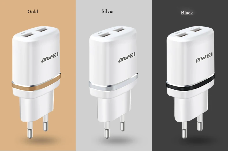 Awei C-930, двойной USB, универсальный AC110-240V для быстрой зарядки, для iphone 7, 8, huawei, разъем для телефона, быстрая зарядка, зарядное устройство для samsung S8, S9