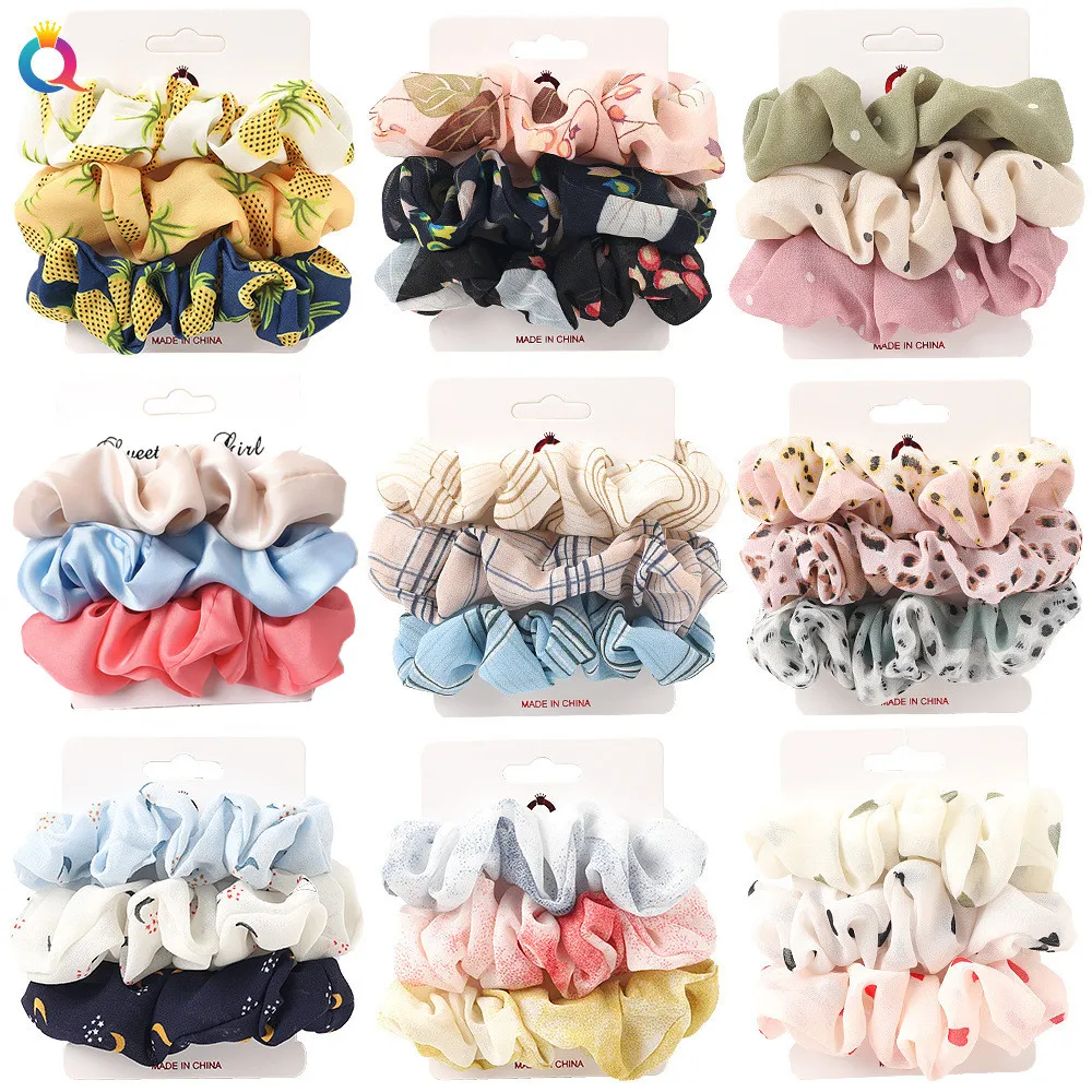 Резинка для волос эластичная Женская Тканевая резинка с цветами аксессуар