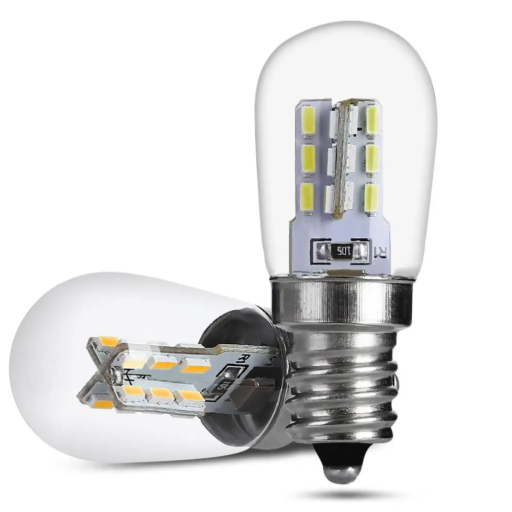 220v Led холодильник светильник с кнопком лампы E12 Маленький Винт 50000h теплый белый и