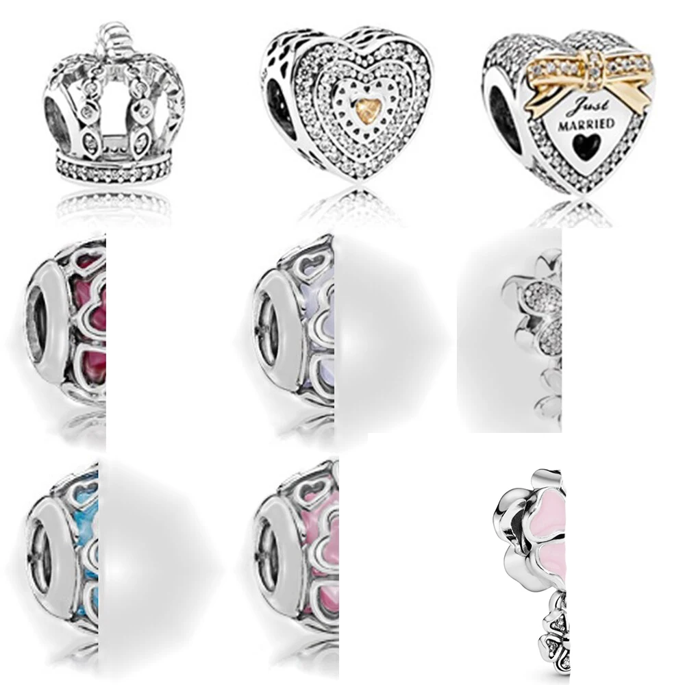 

NEW 2017 New Spring 925 Sterling Silver Love bead Multicolor Charm Bead Fit Bracelets DIY bracelet The factory wholesale