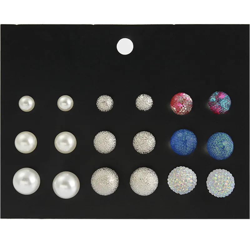 

Luokey 20 Pairs/Set Stud Earrings For Women Elegant Colorful Crystal Earring Femme Wedding Exquisite Fashion Jewelry Accessories