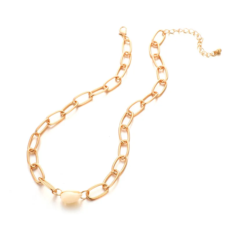 Tocona Boho Gold Shell Chains Chokers Necklace for Women Girl Metal Short Charms Necklaces Adjustable Jewelry 8079 | Украшения и