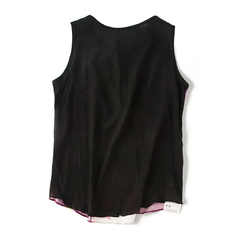 Шелковая блузка с цветочным принтом 100% натуральный шелк Женские Элегантные