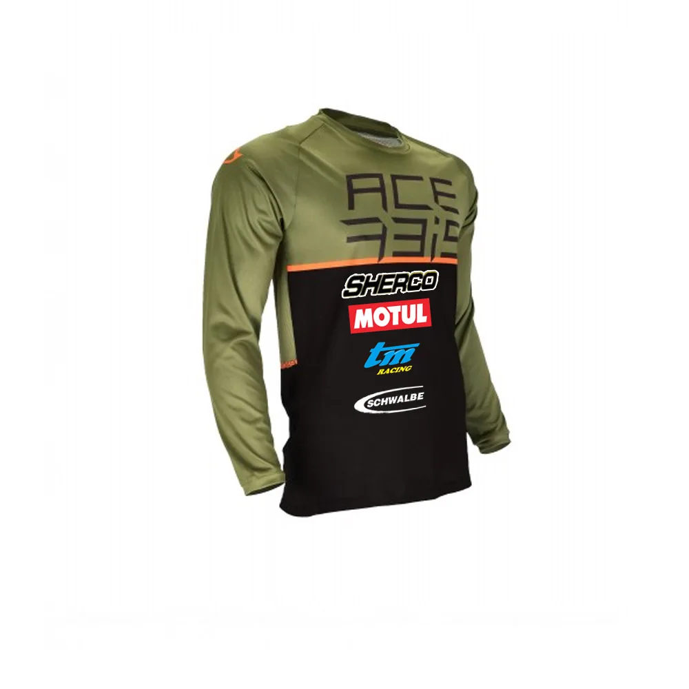 

2021Men's team cycling jersey Long sleeve Enduro bmx moto MTB motocross jersey Maillot Hombre MX Cycling Bicycle Downhill jersey