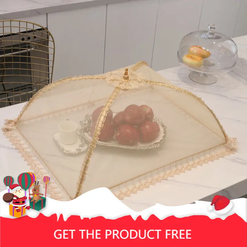 

Foldable Dining Table Cover Fly-Proof Food Cover Rectangular Food Cover Household kitchen accessories