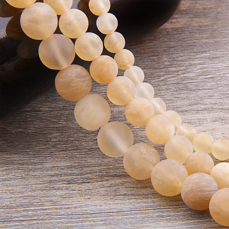 Yellow Matte Watermelon Tourmaline Beads Frost Round Stone beads Loose Spacer For Jewelry Making 6 8 10 12MM Bracelet 15'' |