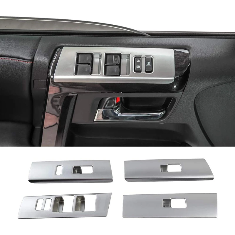 

Window Lift Switch Panel Cover Trim Kit for Toyota 4Runner 2010-2019, Silver