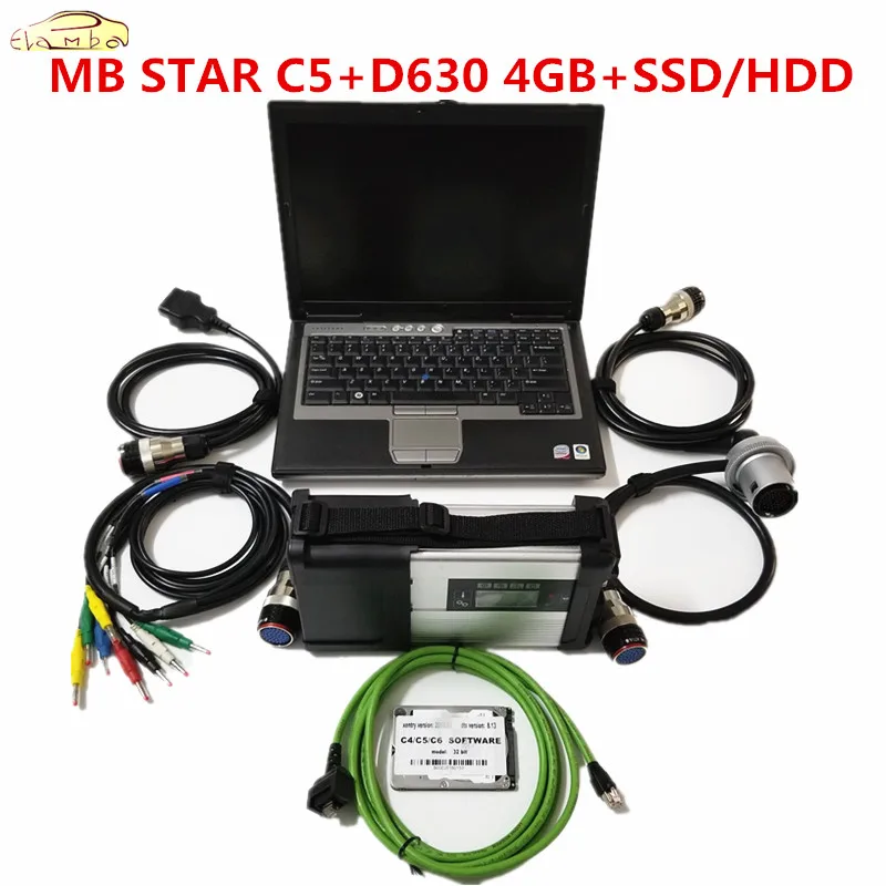 Диагностическое программное обеспечение для ноутбука 2019 MB Star C5 SD Connect sd c5 с D630 4GB V