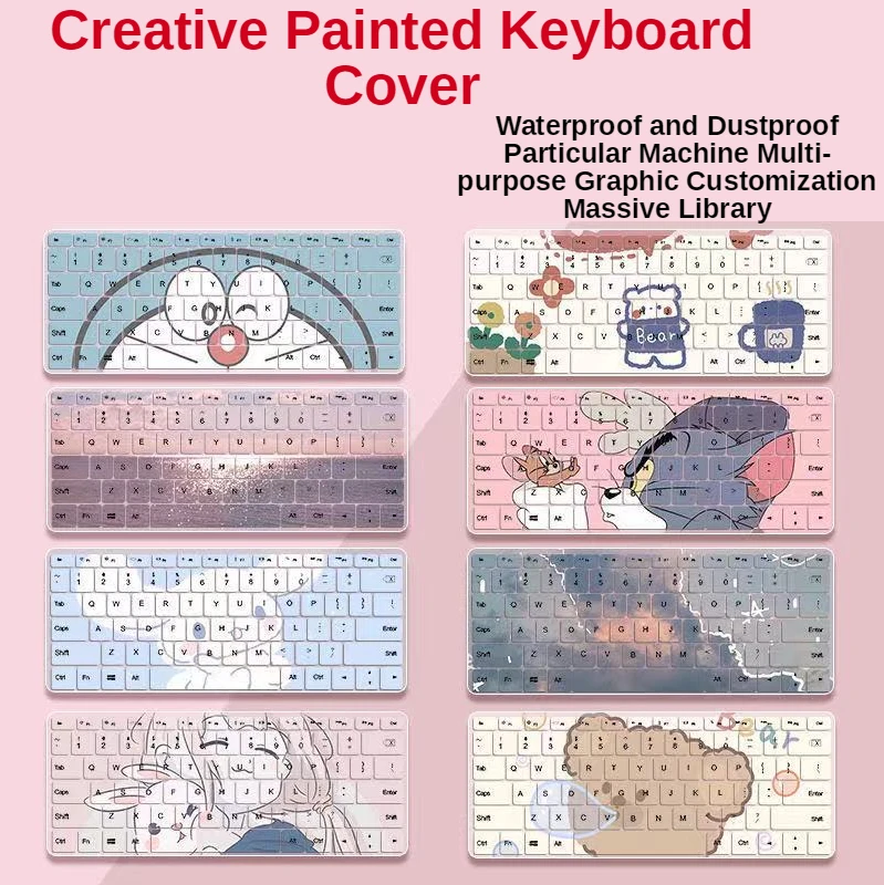 Настраиваемая мультяшная Защитная пленка для клавиатуры наклейки многоцветная