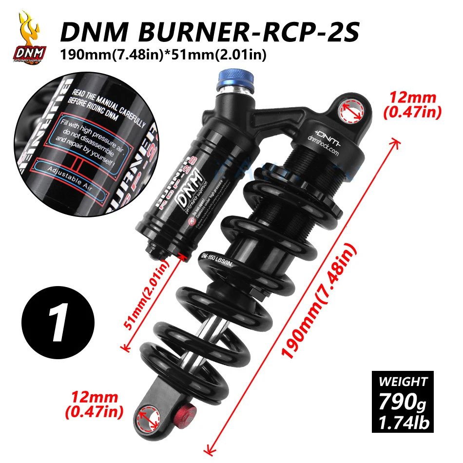 DNM RCP-2S Горный велосипед Mtb Enduro Downhill DH задний амортизатор Fox190mm 200м 220мм 240мм 550 фунтов для подвески рамы.