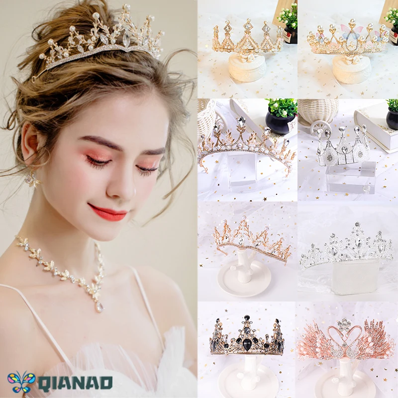 Корона QIANAO в стиле барокко с кристаллами свадебные аксессуары для волос