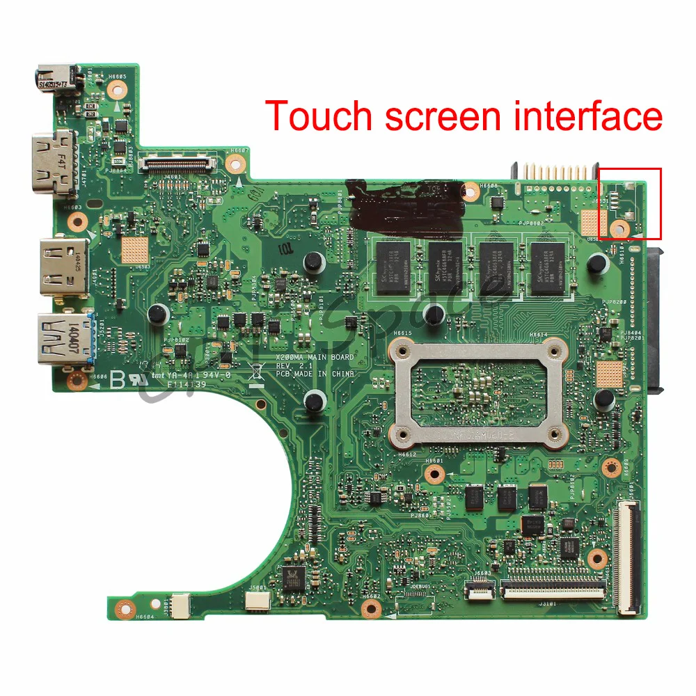 N3540 X200MA материнская плата REV2.1 4 Гб Оперативная память для ASUS K200MA F200MA X200MA X200M материнская плата для ноутбука тестирование в целости