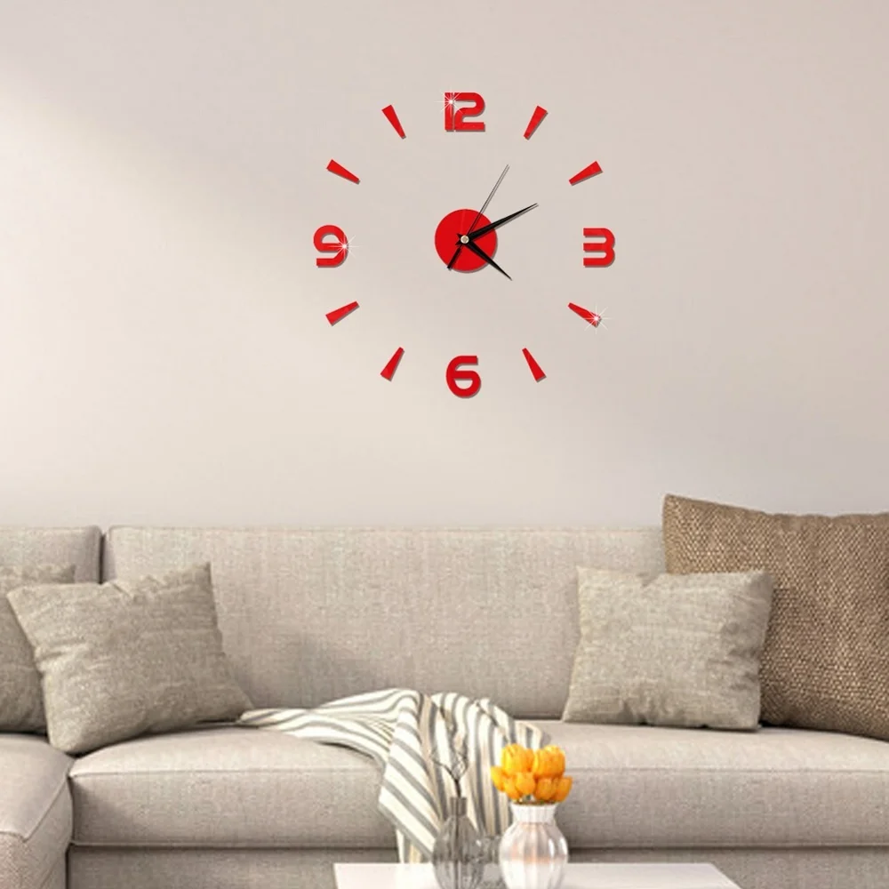 

2021 New 3D Wall Clock Mirror Muurstickers Fashion Woonkamer Quartz Watch Diy Home Decoration Clocks Sticker Reloj The wall