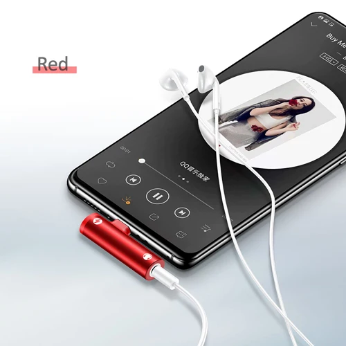 Red USAMS type c 3,5 мм Aux адаптер 4 в 1 USB C до 3,5 мм для huawei Xiaomi type-c OTG конвертер зарядное устройство Jack аудио наушники адаптер - Цвет: Red