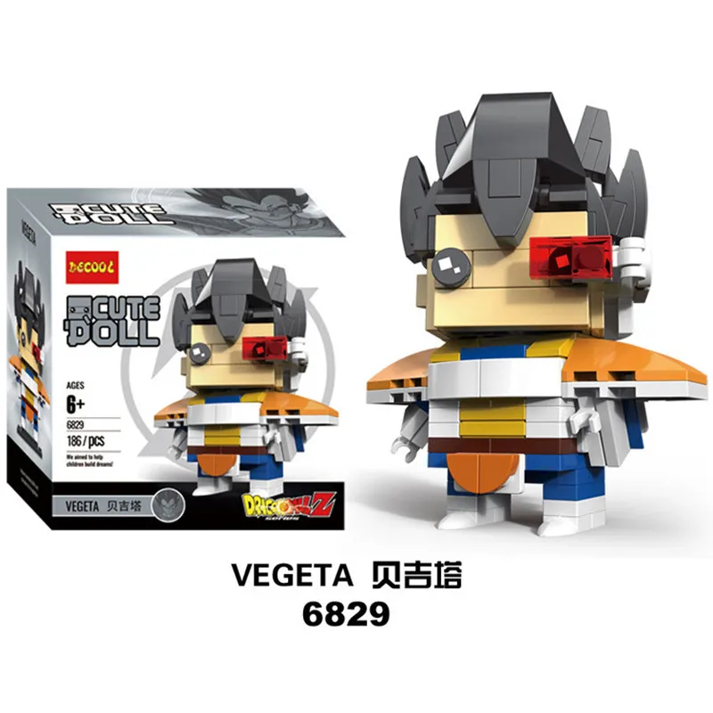 Драконий жемчуг Brickheadz мультфильм Saiyan Вегета ГОКу Модель Кирпичи головки фигурки