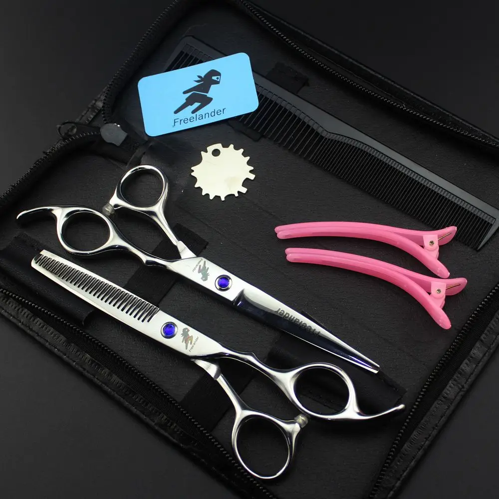 Набор ножниц из нержавеющей стали для стрижки и филировки 6